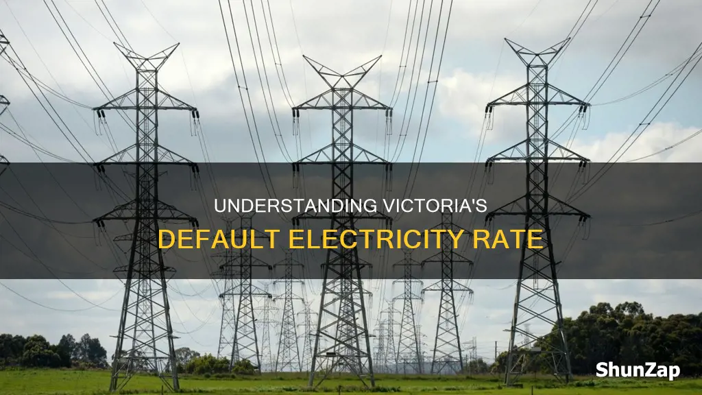 what is the victorian default electricity rate