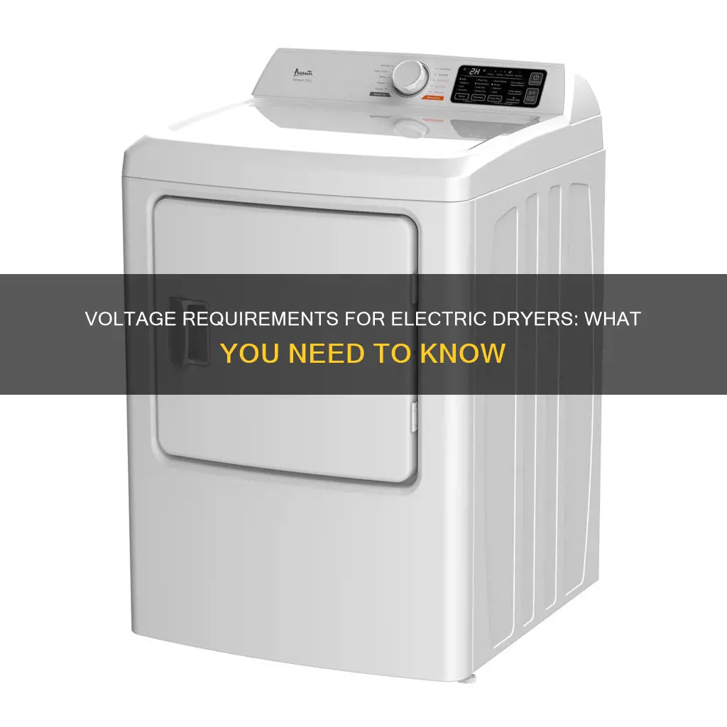 what is the voltage for electric dryer