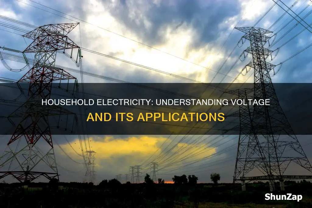 what is the voltage of household electricity