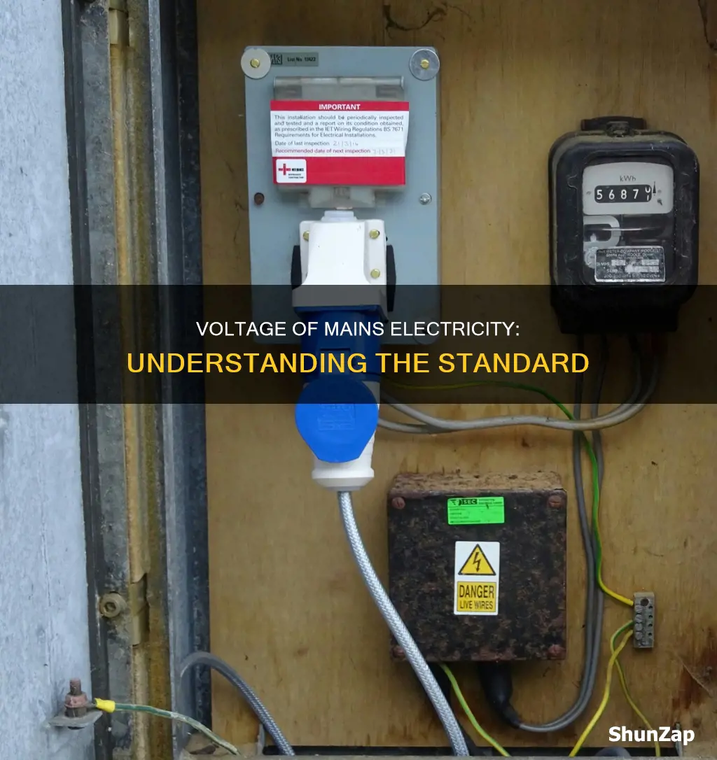 what is the voltage of mains electricity