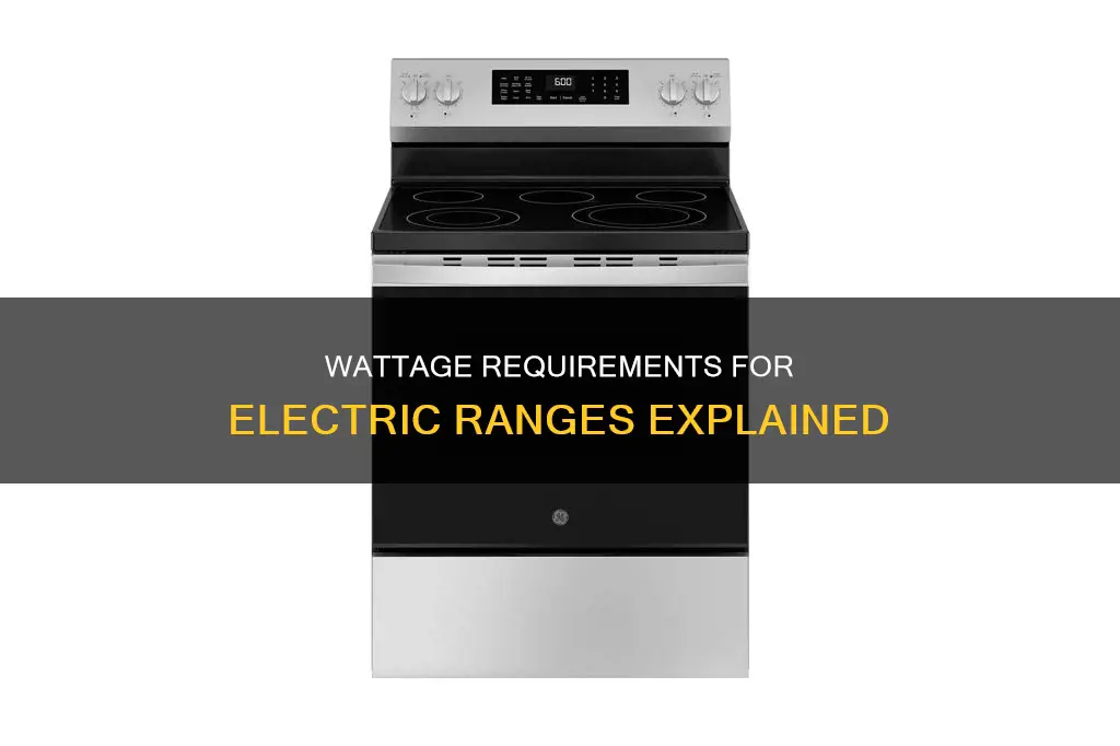 what is the wattage of electric ranges