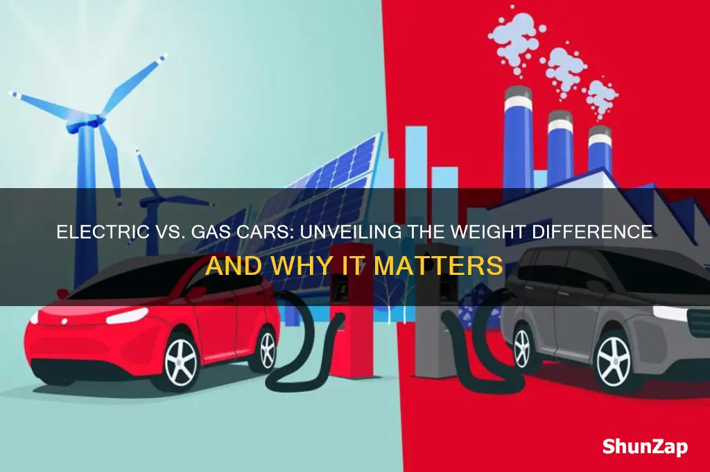 what is the weight difference between electric and gas cars
