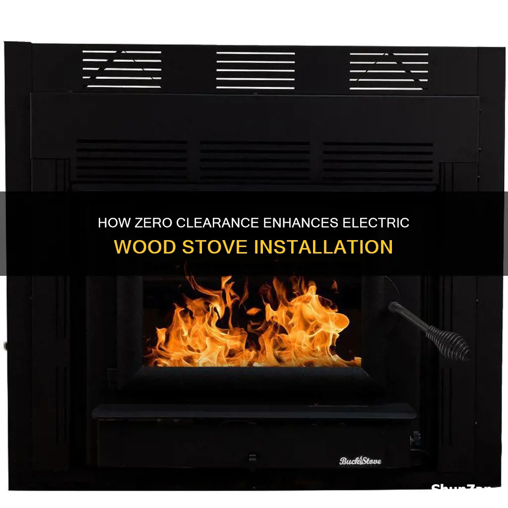 what is zero clearance on electric woodstove
