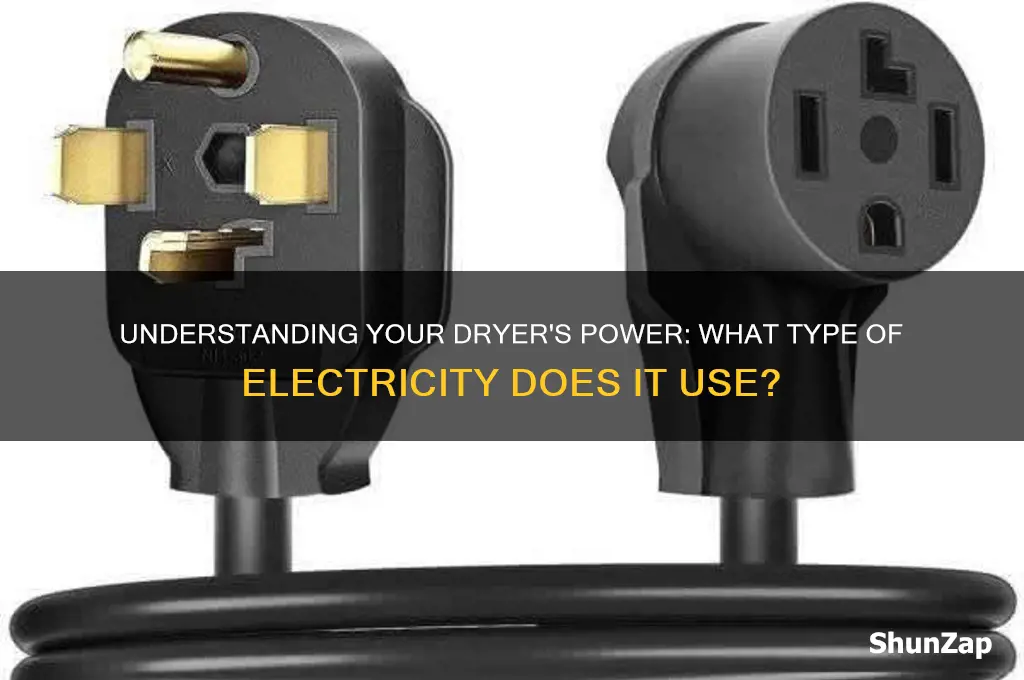 what kind of electricity does a dryer use
