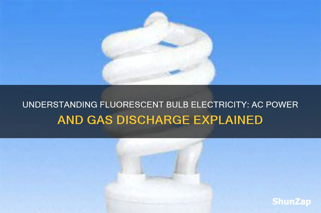 what kind of electricity does a fluorescent bulb use