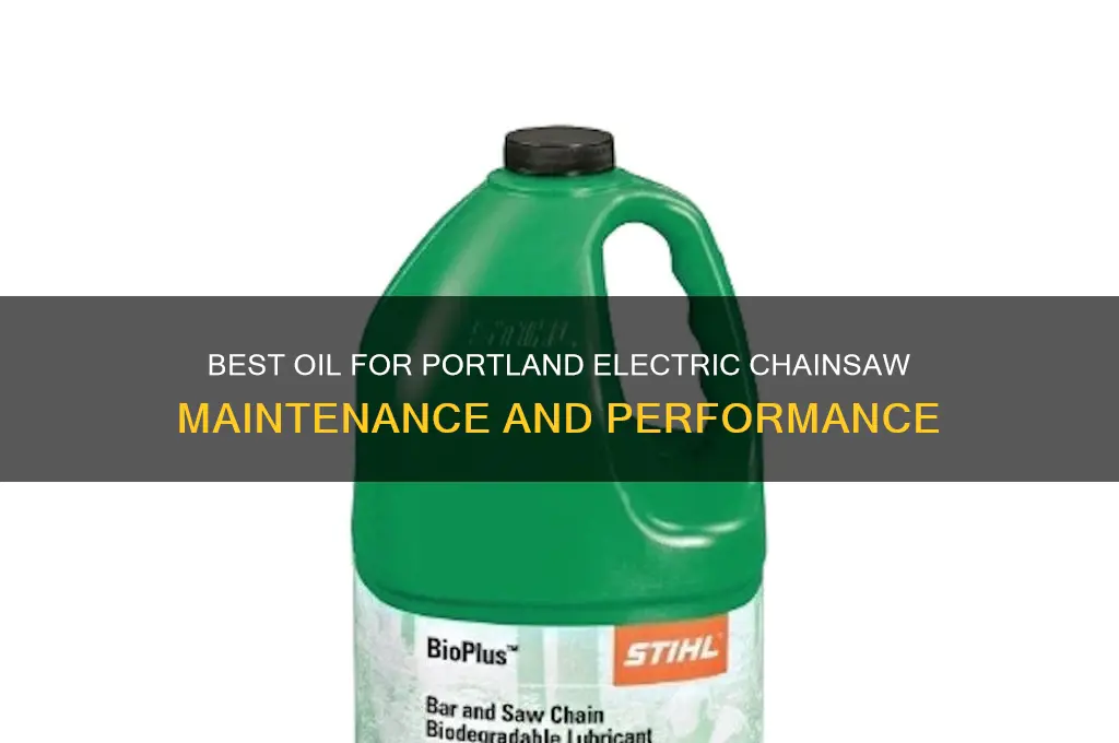 what kind of oil does a portland electric chainsaw use