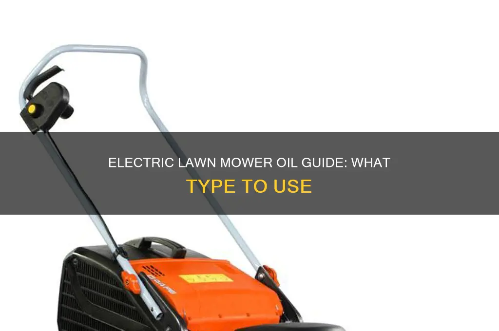 what kind of oil does my electric lawn mower use
