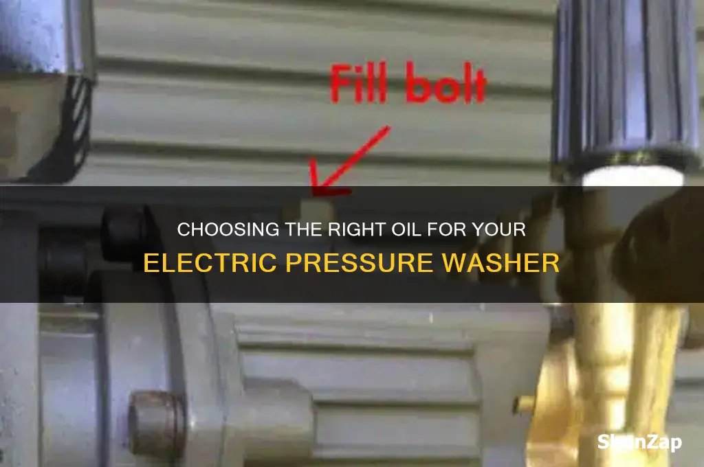 what kind of oil does my electric pressure washer use