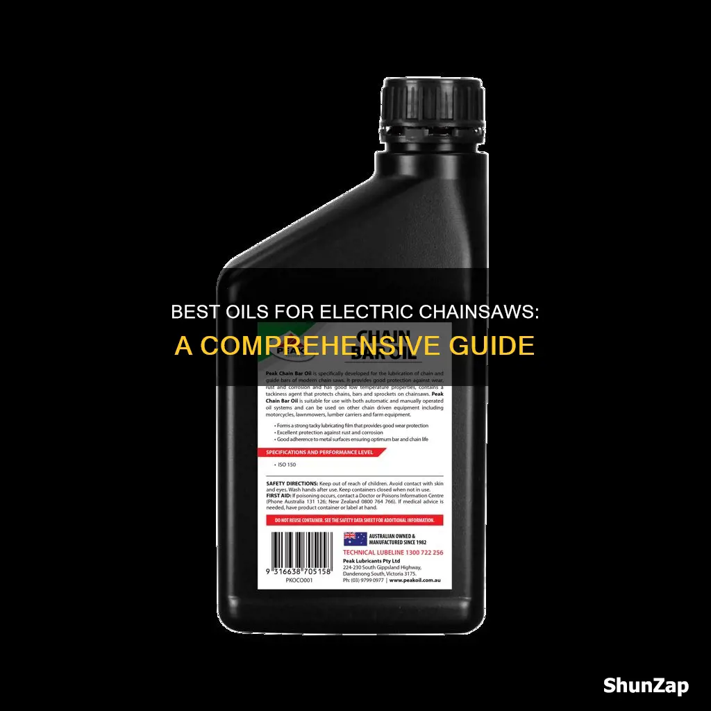 what kind of oil for electric chainsaw