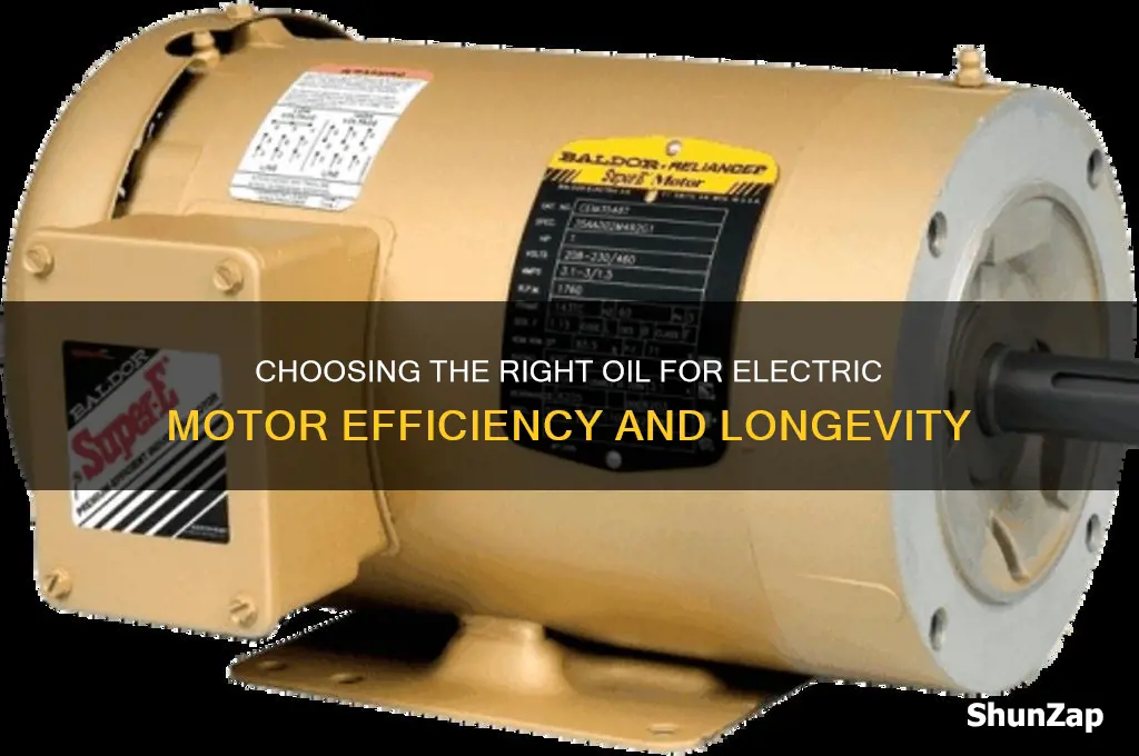what kind of oil to use in electric motor