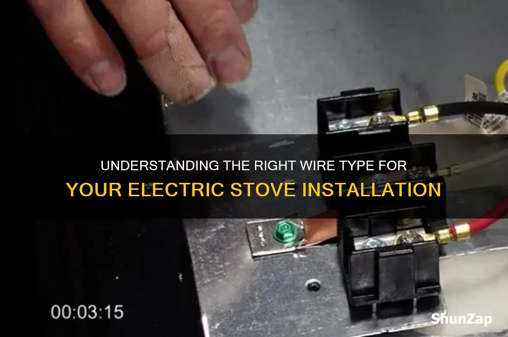 what kind of wire does a electrical stove use