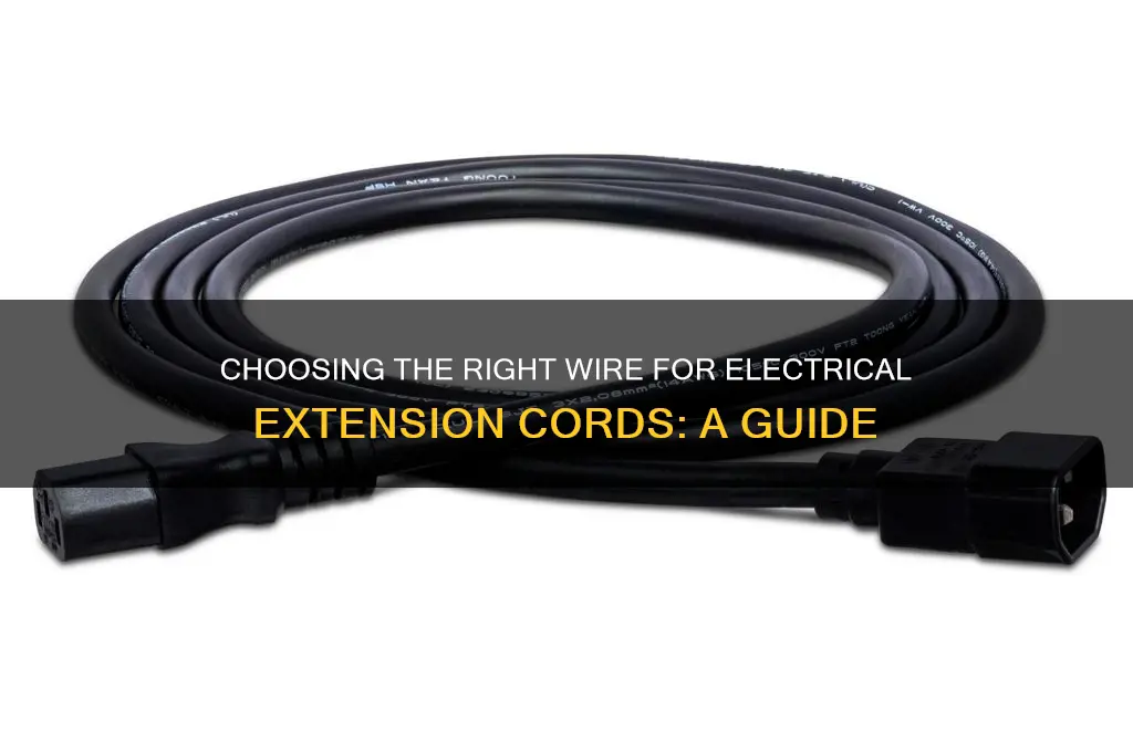 what kind of wire is used in electrical extentsion cords