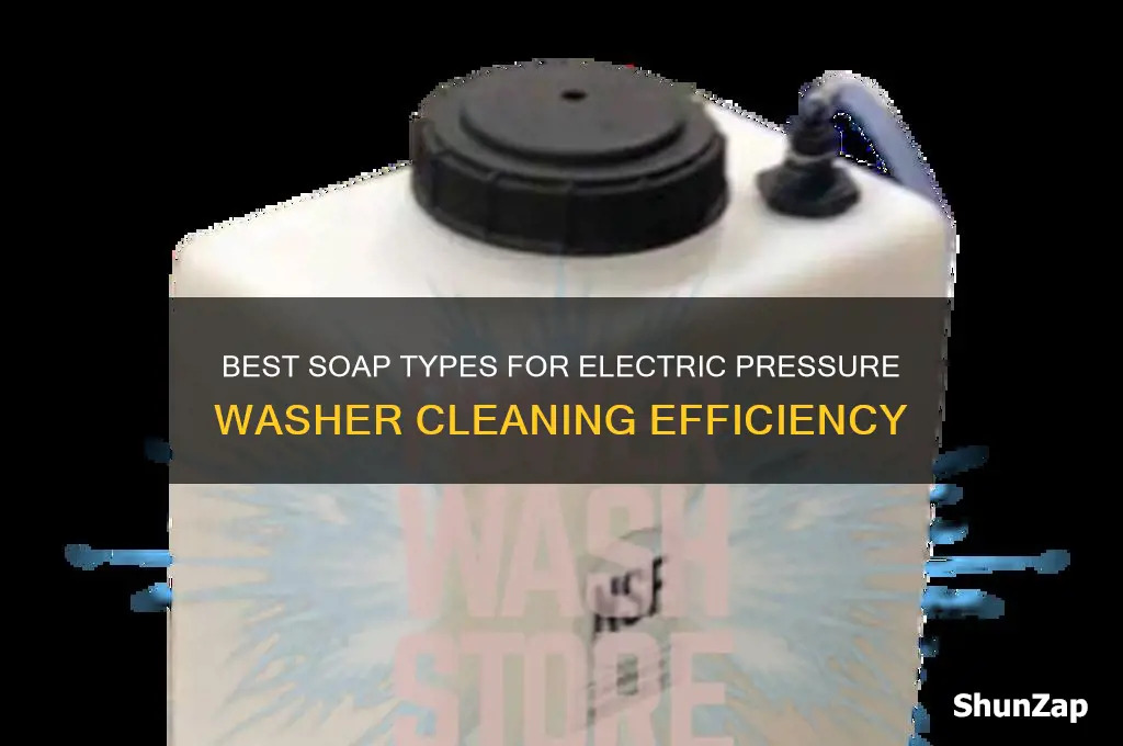 what kind ofm soap to use on electric pressure wahser