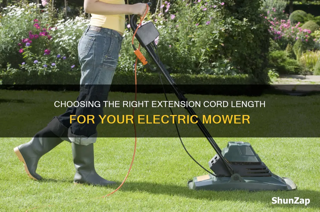 what length extension cord to use for electric mower
