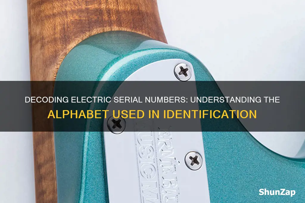 what letters do electric serial numbers use