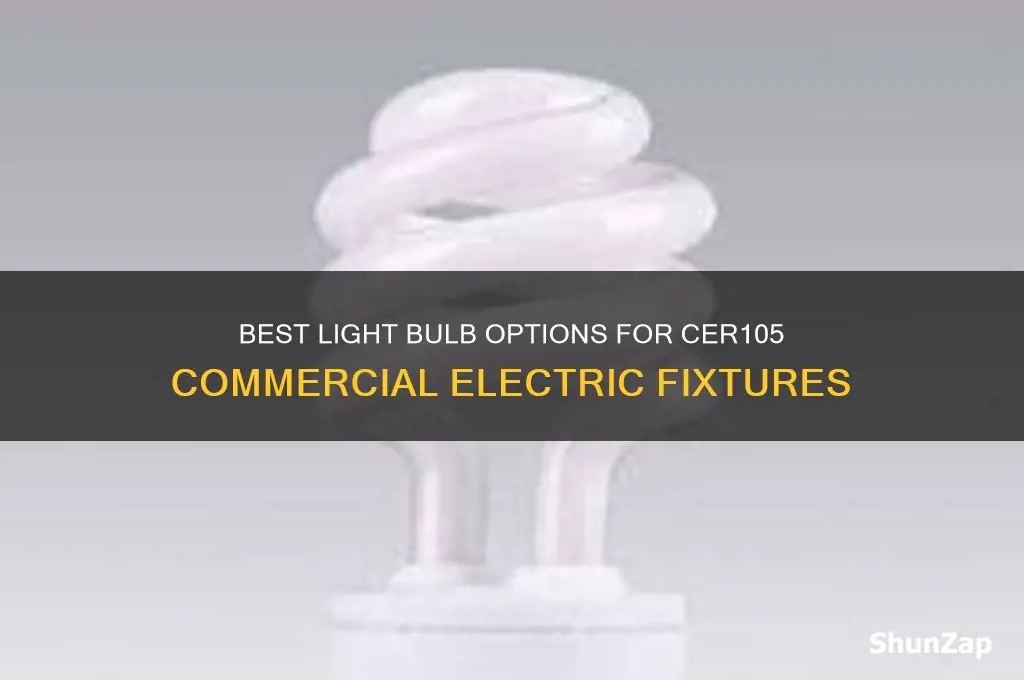 what light bulb to use with cer105 commercial electric