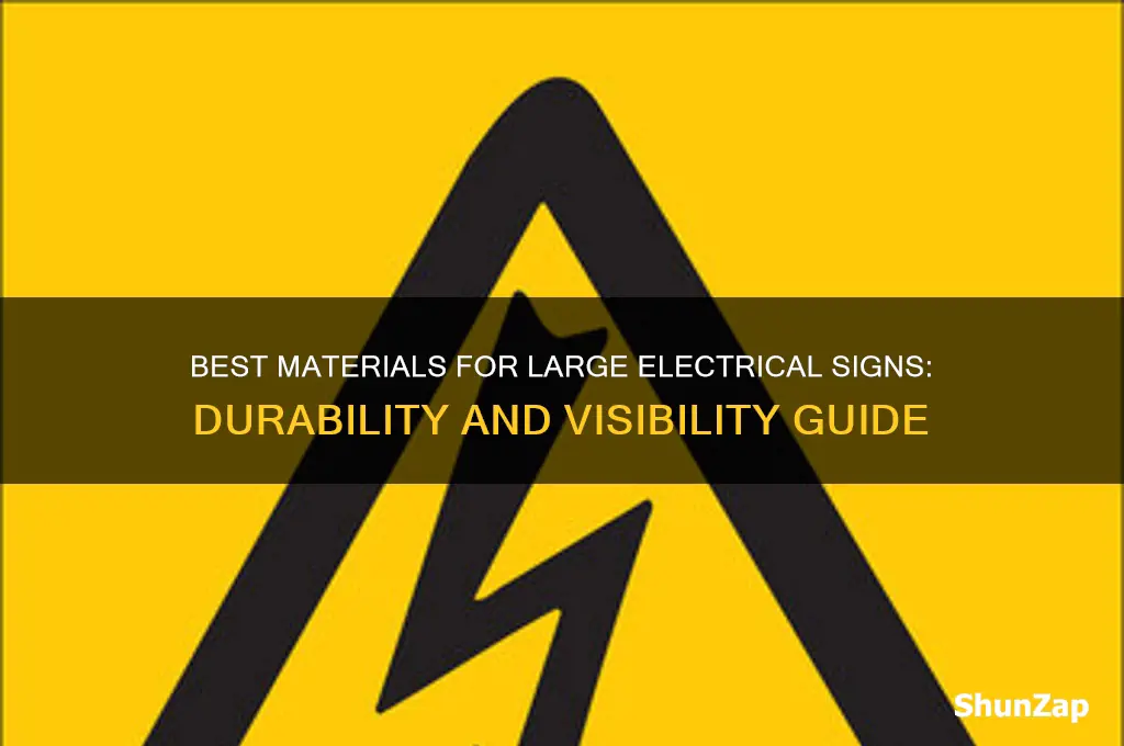 what material is used for a large electrical sign