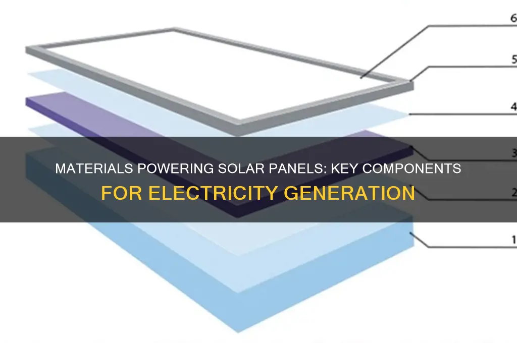 what materials are used on solar panels to produce electricity