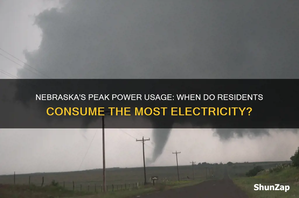 what months do people use the most electricity in nebraska