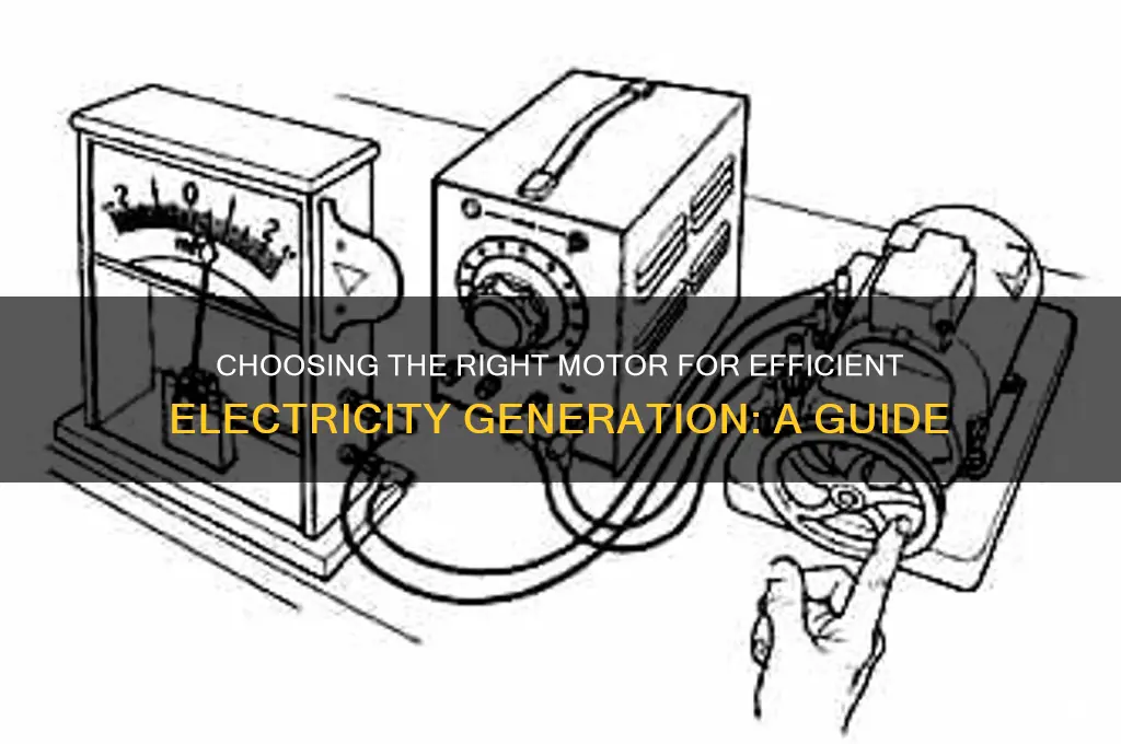 what motor can i use to generate electricity