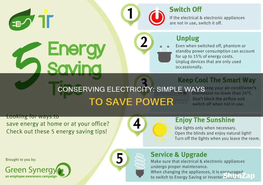 what must be done to save electricity