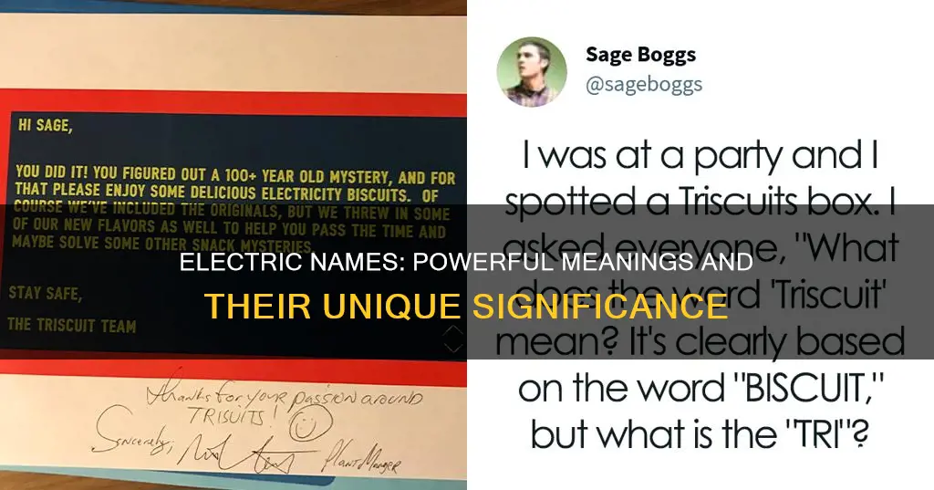 what names mean electric