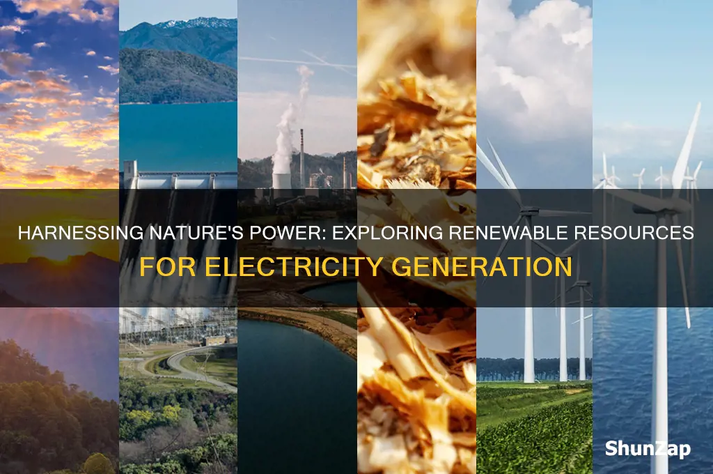 what natural resources can be used to generate electricity