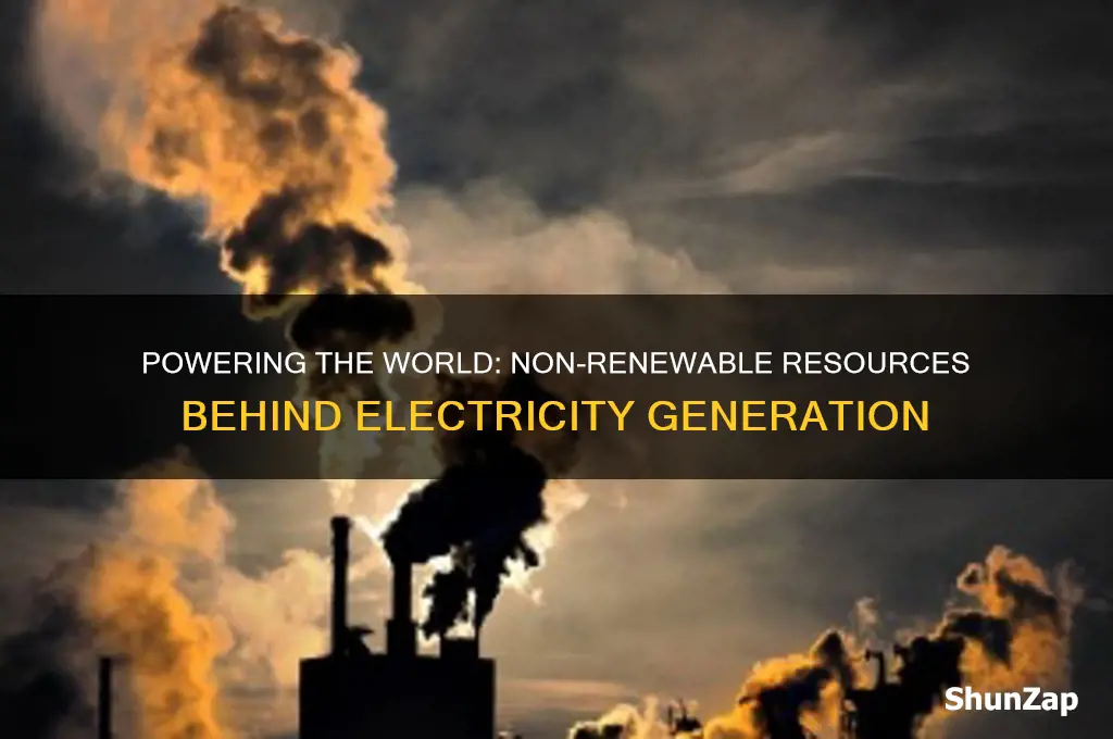 what non renewable resources are used to generate electricity