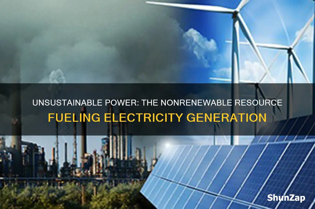 what nonewable resource is used to generate electricity