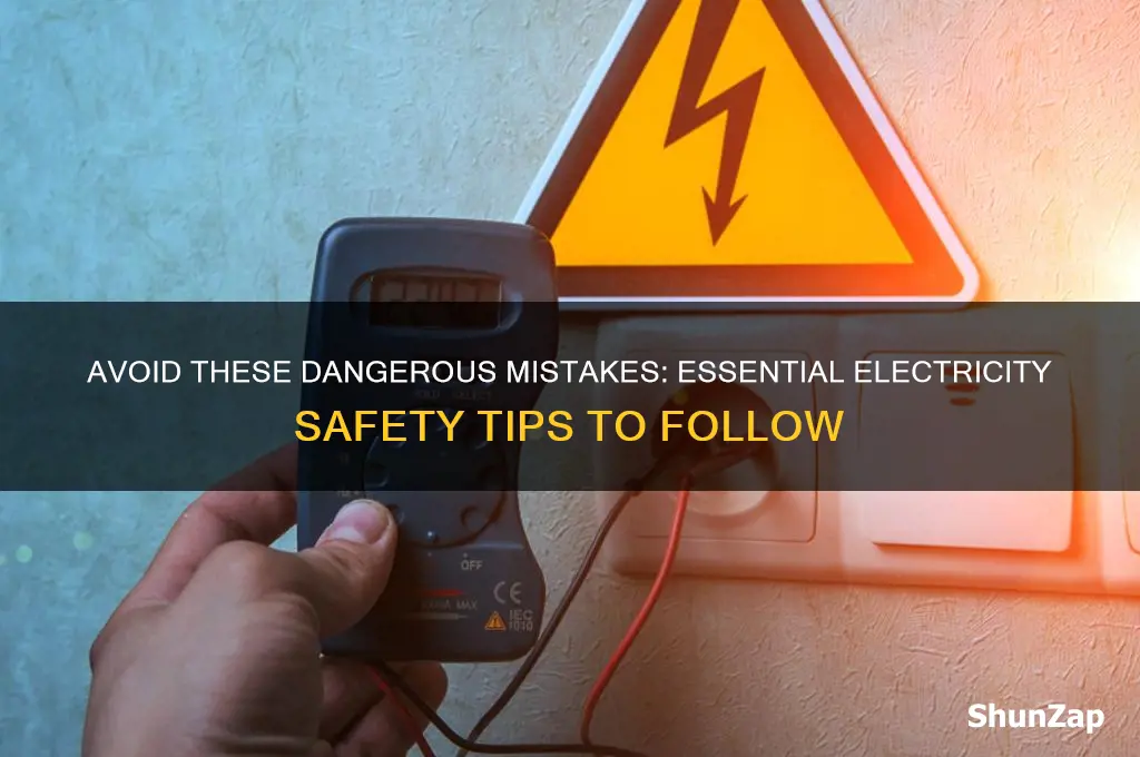what not to do when you are using electricity
