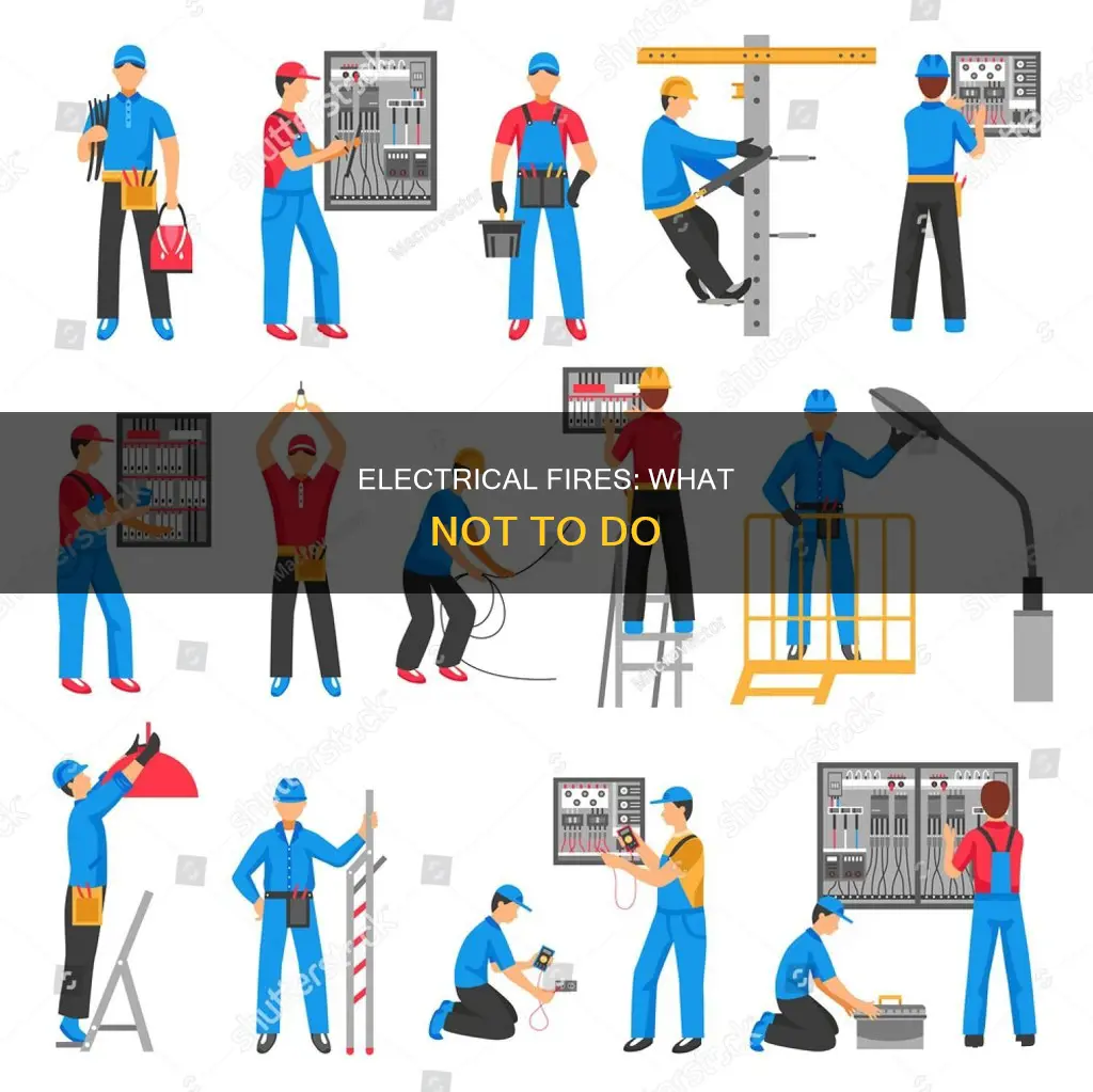 what not to put on electrical fire