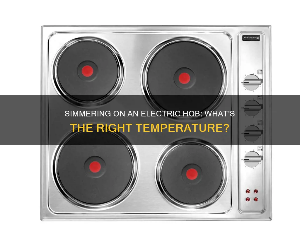 what number is simmer on electric hob