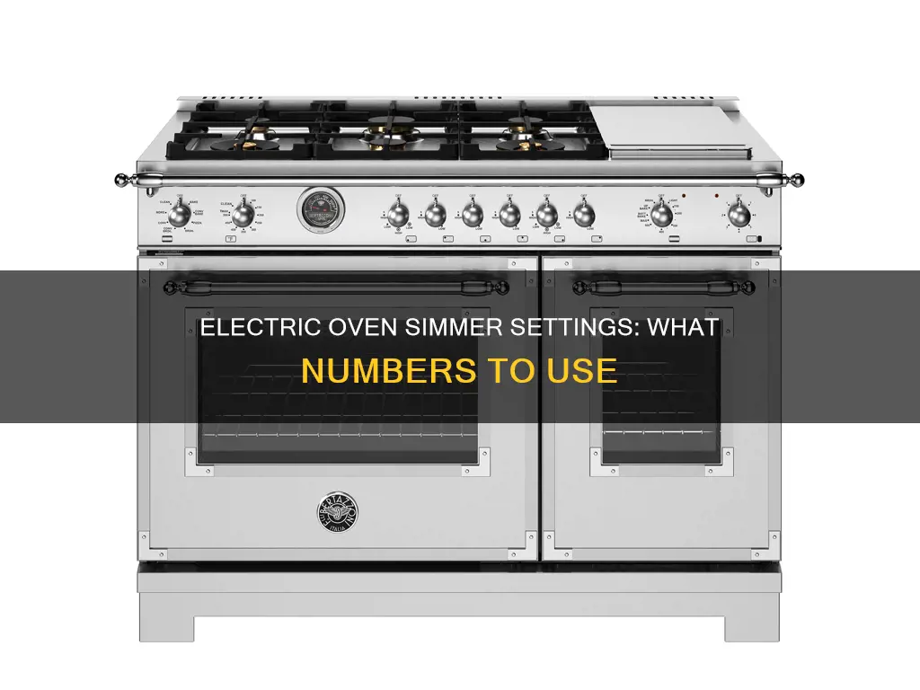 what number is simmer on electric oven