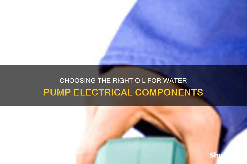what oil to use in electrical area of water pump