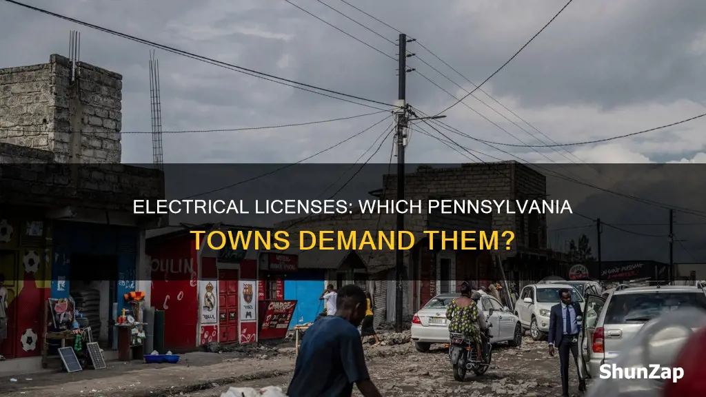 what pennsylvania towns require an electrical license