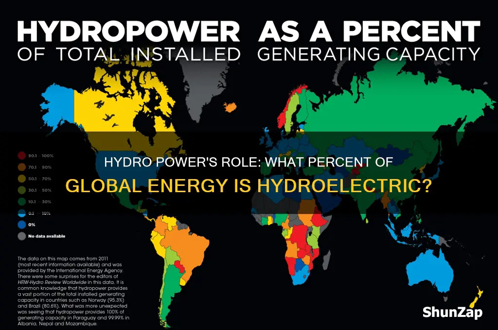 what percent is hydro electricity energy used
