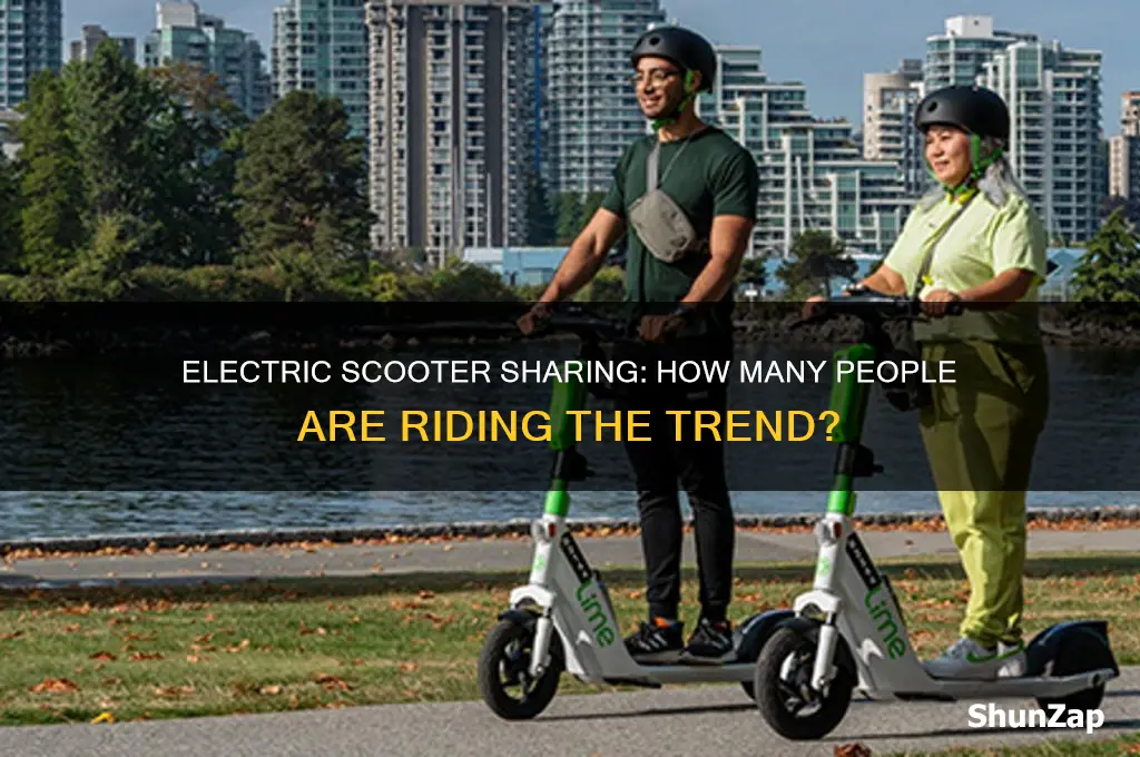 what percent of the population uses electric scooter sharing services