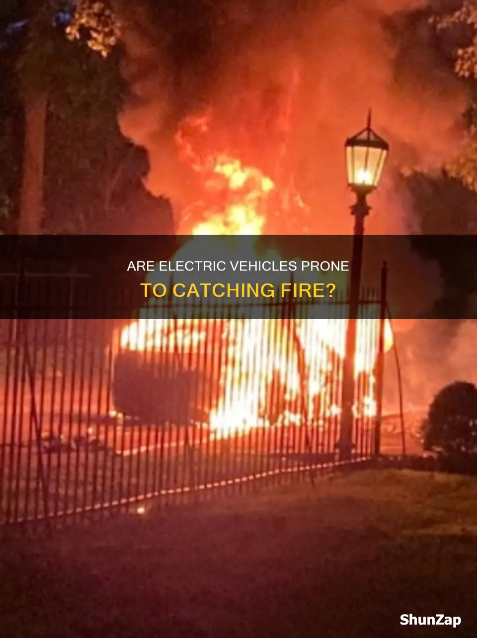 what percentage of electric vehicles catch fire