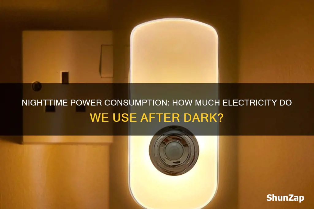 what percentage of electricity is used at night