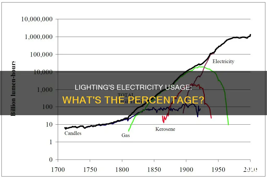 what percentage of electricity usage is lighting