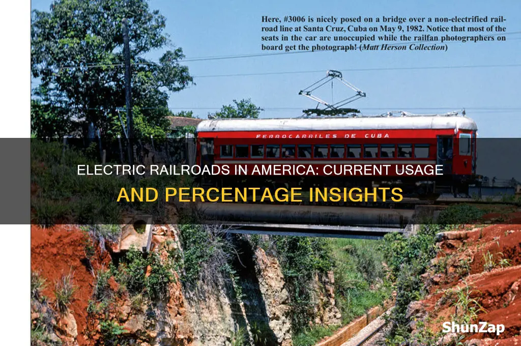 what percentage of railroads in america use electricity