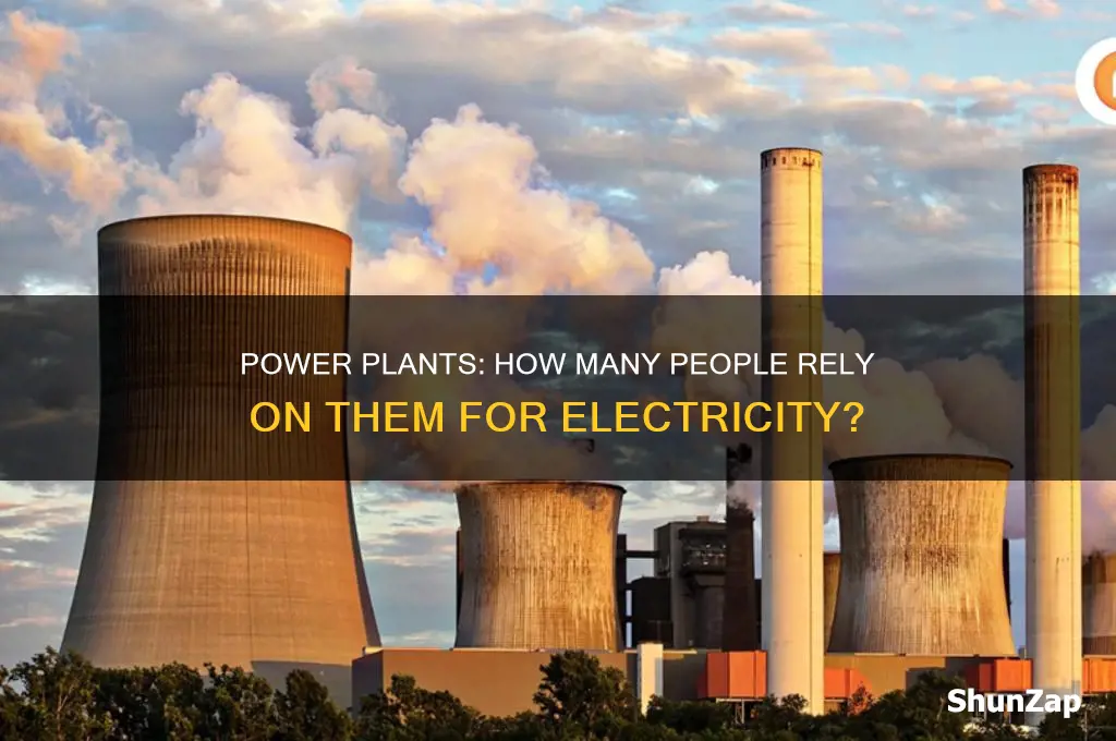 what percentage of the population use power plants for electricity