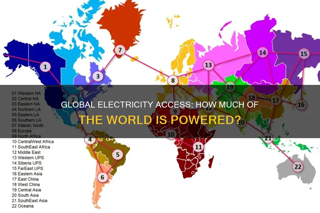what percentage of the world uses electricity