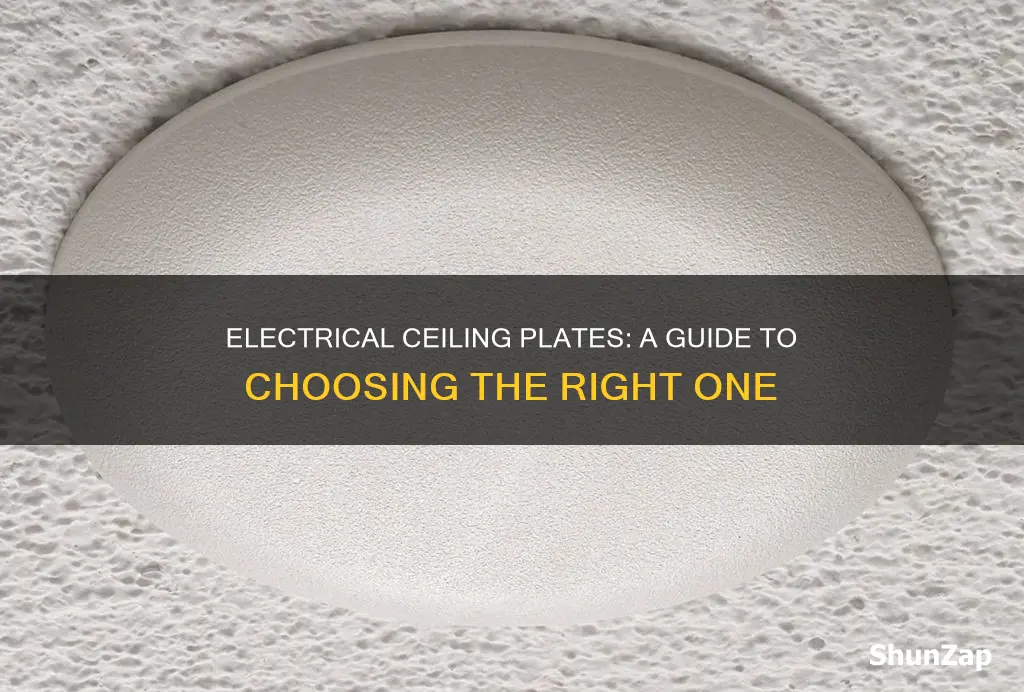 what plate for passing electrical through ceiling