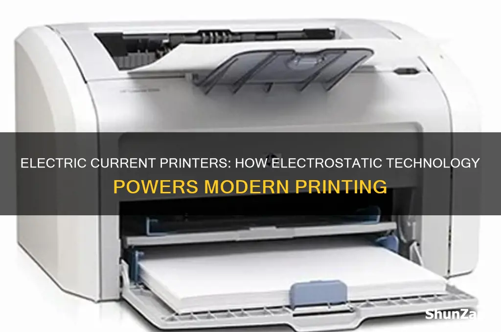 what printer uses an electric current