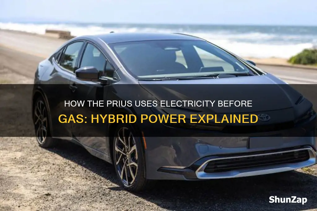what prius uses electricity before gas