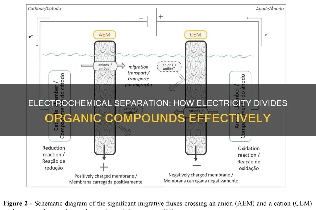 what process uses electricity to separate organic compounds