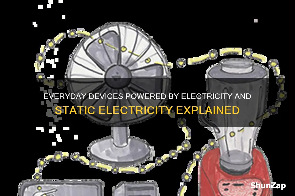 what product uses electricity or static electricity
