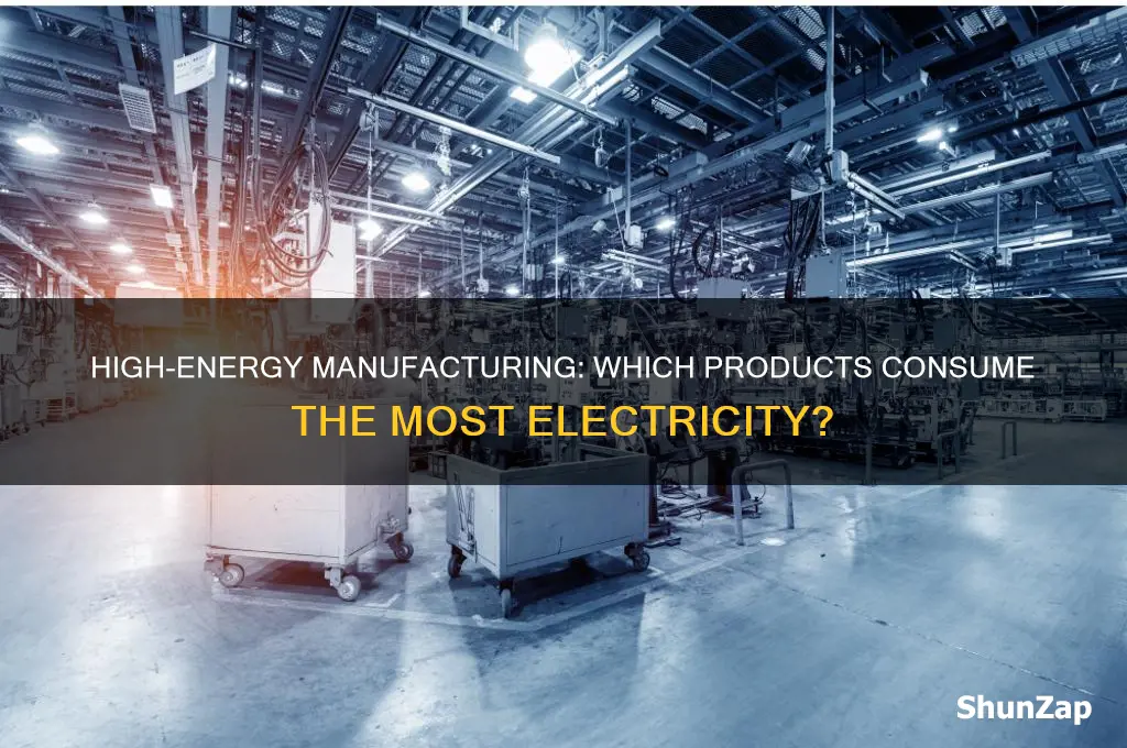 what products use the most electricity to produce