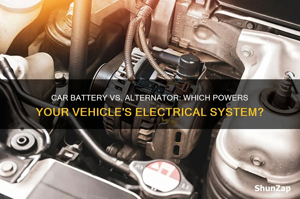 what provides electricity to car battery or alternator